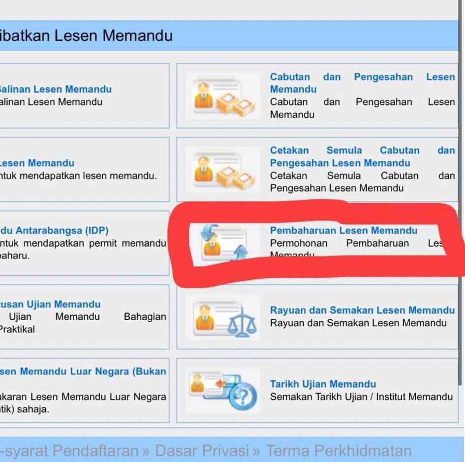 Cara Renew Lesen Memandu Online