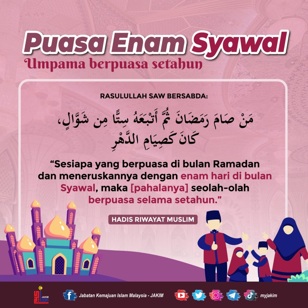 Puasa 6 Hari Di Bulan Syawal : Niat Puasa Serta Kelebihannya