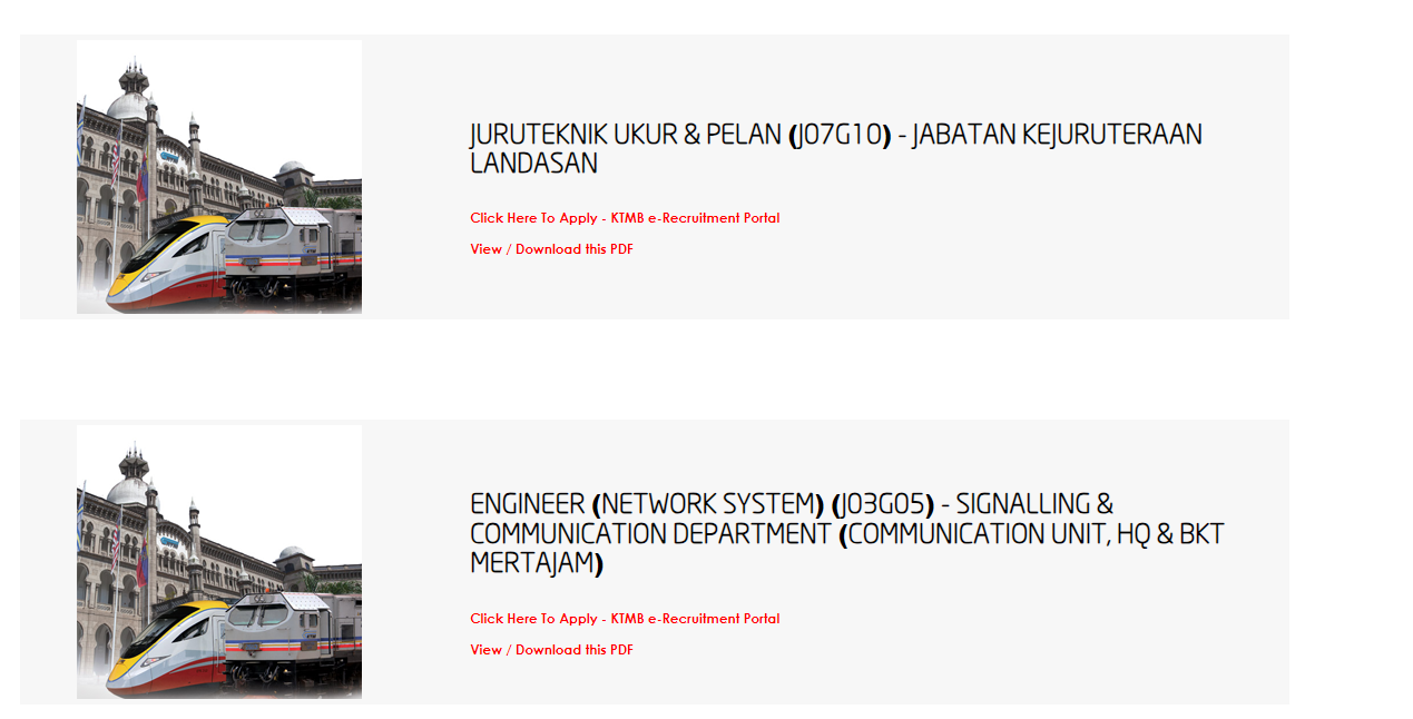 Jawatan Kosong KTM Berhad : Kelayakan SKM/SPM Ambilan Mei 2024